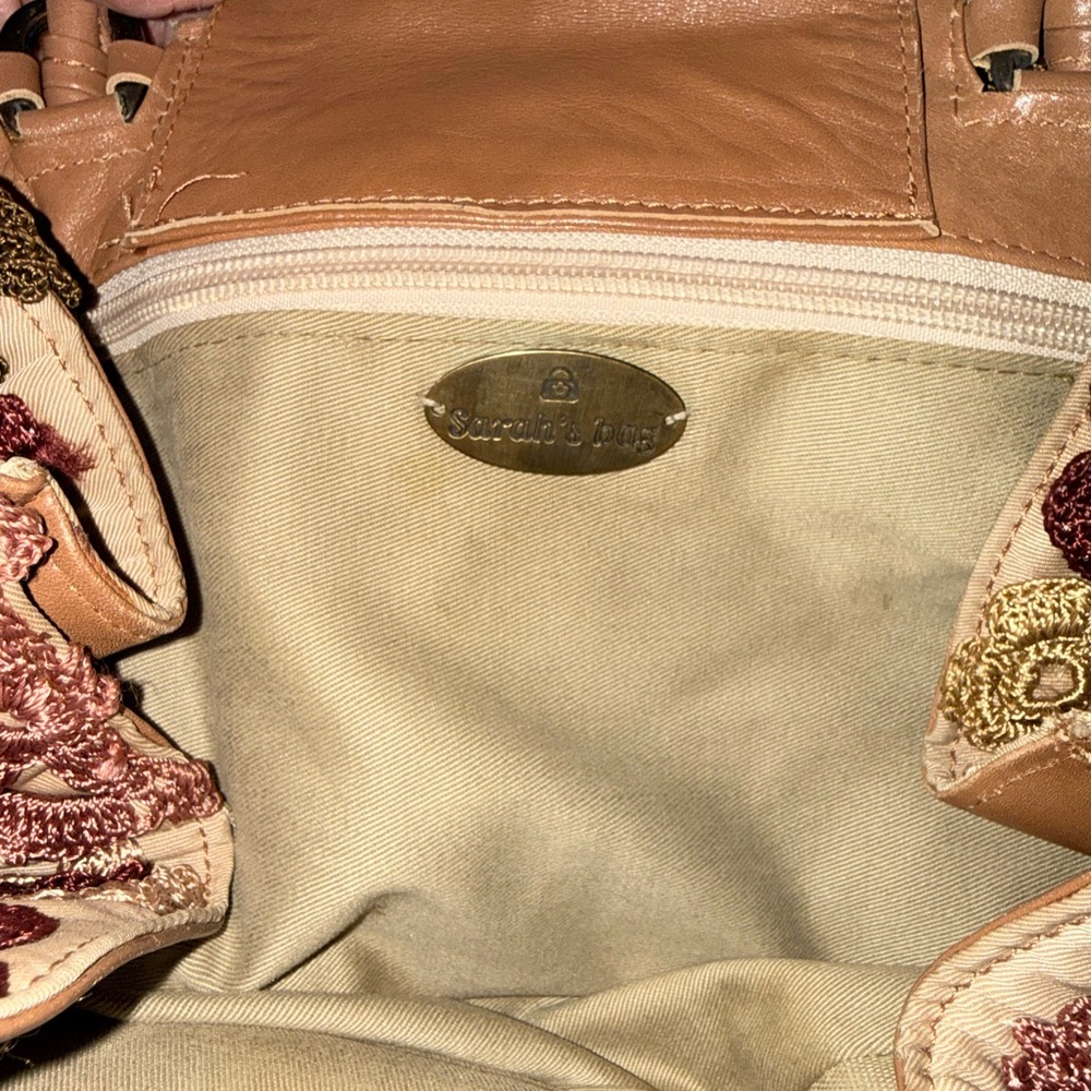 Sarah’s Bag embroidered/ leather handbag - Picture 9 of 13